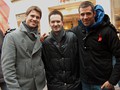 Gemeinsam mit den Verbotene Liebe - Schauspieler Tore Schöllerman (Christian), ich, Jo Weil (Oliver) bei Welt-AIDS-Tag (Köln, 1. Dez. 2010)